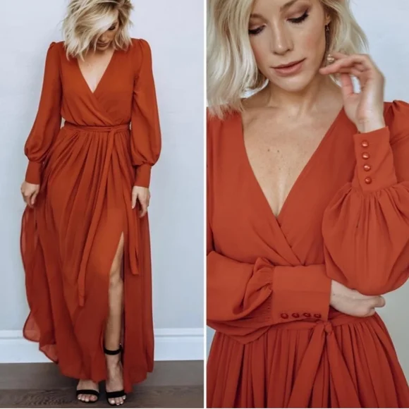 Baltic Born Celine Rust Maxi Dress - Picture 4 of 9